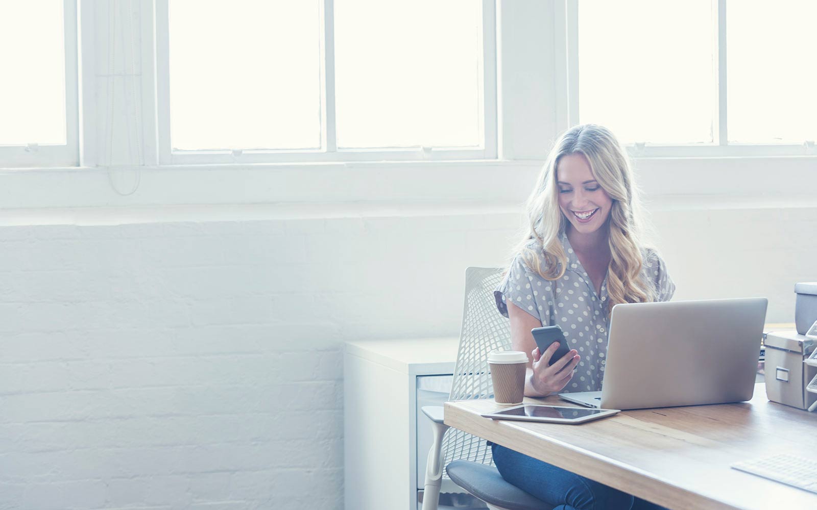 smiling female business professional