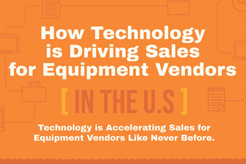 equipment vendor sales technology infographic, equipment dealer sales infographic
